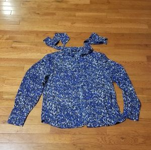 Eva Longoria Bow Neck Top Size M